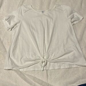 Women’s Old Navy white tshirt with tie front